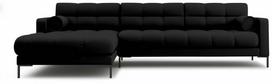 Kampinė sofa Cosmopolitan Design Bali Neve 100, juoda sp., kairinė, 185 x 293 cm x 75 cm