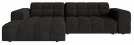 Kampinė sofa Cosmopolitan Design Chicago Eden 21, juoda sp., kairinė, 167 x 234 cm x 78 cm