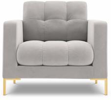 Krėslas Cosmopolitan Design Velvet Bali, aukso sp./sidabro sp., 96 cm x 87 cm x 75 cm