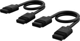 „Corsair iCUE LINK“ kabelio jungtis, tiesi - juoda, 20 cm, 2 vnt. rinkinys