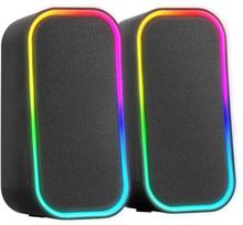 Kompiuterio kolonėlės „Mars Gaming MSOM“ USB DSP stereo garsiakalbiai kompiuteriui, 20 W / RGB / „Bluetooth 5.3“
