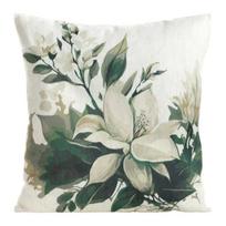 Dekoratyvinės pagalvėlės užvalkalas Linen 53, smėlio sp./žalia sp., 45 cm x 45 cm