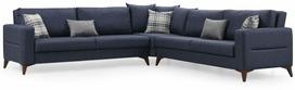 Kampinė sofa - lova Atelier Del Sofa Kristal, antracito sp., 90 x 300 cm x 86 cm