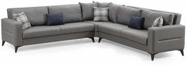Kampinė sofa - lova Atelier Del Sofa Kristal, tamsiai pilka sp., 90 x 300 cm x 86 cm