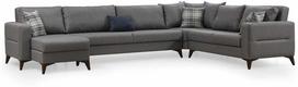 Kampinė sofa - lova Atelier Del Sofa Kristal, tamsiai pilka sp., 90 x 367 cm x 86 cm