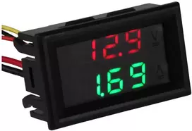 Siwa Joy It Voltmetras + ampermetras LED panelinis darbinė įtampa 3.5V-30V, matuojama įtampa 0-99.9V, srovė 0-9.99A