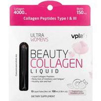 VPLab, „Ultra Women's Beauty“ skystas kolagenas su tropinių vaisių, braškių ir kivių aromatu, 10 tūbelių, 100 ml