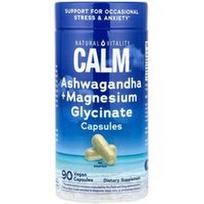 Natural Vitality, Calm®, ašvaganda + magnio glicinatas, 90 veganiškų kapsulių