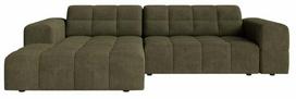 Kampinė sofa Cosmopolitan Design Chicago Eden 12, alyvuogių žalia sp., kairinė, 167 x 234 cm x 78 cm