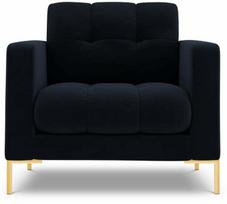 Krėslas Cosmopolitan Design Velvet Bali, aukso sp./tamsiai mėlyna (navy) sp., 96 cm x 87 cm x 75 cm