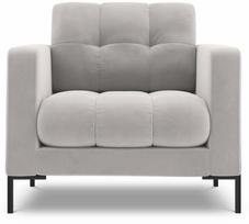 Krėslas Cosmopolitan Design Velvet Bali, juoda sp./sidabro sp., 96 cm x 87 cm x 75 cm