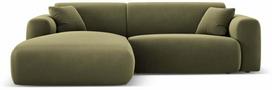 Kampinė sofa Cosmopolitan Design Nolio, šviesiai žalia sp., kairinė, 170 x 235 cm x 72 cm