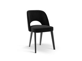 Valgomojo kėdė Cosmopolitan Design Bowe Velvet, matinė, juoda sp., 52 cm x 56 cm x 83 cm