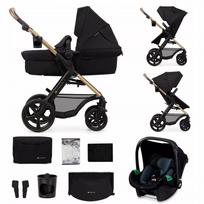 Daugiafunkcis vežimėlis Kinderkraft 3-in-1 MOOV 2 su autokėdute MINK PRO, juodas