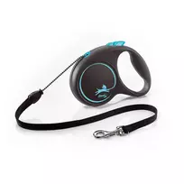 Flexi Black Design Virvė M - 5m iki 20kg - Mėlyna