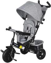HOMCOM 6-in-1 triratis su stumiamąja rankena, vaikiškas triratis su nuimamu stogeliu nuo saulės, pagalvėle, stumdukas su 5 taškų saugos diržais, krepšeliu, puodelių laikikliu, skirtas 1-5 metų vaikams, pilkas