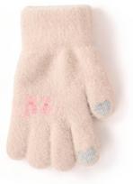 BeSNAZZY Megztos pūkuotos pirštinės R-269-Beige/16 cm