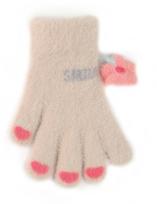 BeSNAZZY Megztos pūkuotos pirštinės R-233-Beige/16 cm