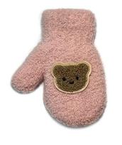 BeSNAZZY Dvigubos megztos kumštinės pirštinės R-208DB-Pink/12 cm