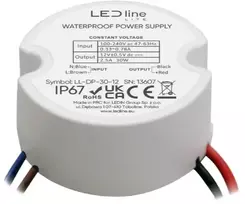 Led Line Lite LED maitinimo šaltinis 12V 30W IP67 LITE ⌀50mm x 22mm