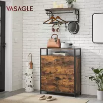 VASAGLE batų spintelė su 2 atverčiamomis durelėmis 10–16 porų, 80 × 30 × 95 cm, LBS801B01