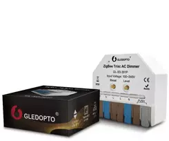 Gledopto Šviesos valdiklis TRIAC, MINI, ZigBee + RF, 230Vac, 200W, PUSH-DIM, MQTT