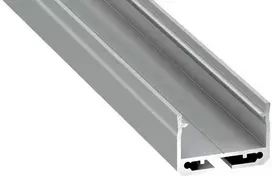 Profilis aliuminis anoduotas LED juostoms paviršinis platus, SILEDA 2.02m, LUMINES