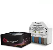 Gledopto Išmani relė MINI, ZigBee + RF, 230Vac / 12-48Vdc, su jungiklio jungtimi, MQTT