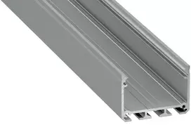 Profilis aliuminis anoduotas LED juostoms, 2.02m, platus ILEDO, LUMINES