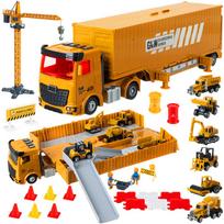 Statybinių automobilių rinkinys Iso Trade su kranu ir mašinėlėmis 26578