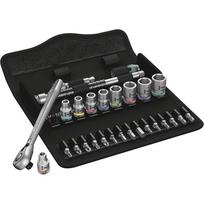 Wera 8100 SA 11 Zyklop terkšlės ir galvučių rinkinys, 1/4", colinis, 28 dalių