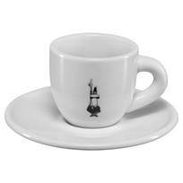 Bialetti Omino moka puodelis su lėkštute 60 ml, baltas
