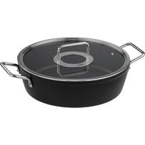 Troškintuvas Fissler Adamant su stikliniu dangčiu, 28 cm, 4.3 l, juodas