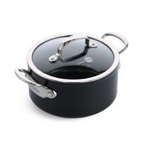 Puodas GreenPan Barcelona Pro su dangčiu, 20 cm, 3.1 l, juodas