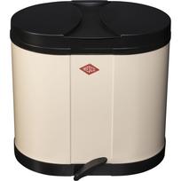 Rūšiavimo šiukšliadėžė su pedalu Wesco Eco-Double Bin, 2x 15 l, migdolų spalvos