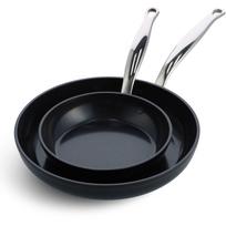 GreenPan Barcelona Pro keptuvių rinkinys 20 ir 28 cm, 2 vnt., juodas