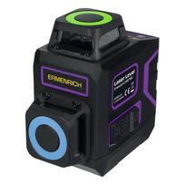 Lazerinis nivelyras Ermenrich LV40 PRO, 8 žalios linijos, 360°, iki 30 m, violetinis