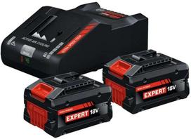 Bosch Powertools EXPERT Starter-Set 2x EXBA 18V-40 + Dual-Voltage-Ladegert GAL 12V/18V-80 (Black, 2x Li-Ionen Akku 4Ah, AMPShare Alliance) | 1600A0373J | 4053423342017