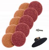 Techtools rinkinys 10x šlifavimo vilnos diskas coarse 75 mm + diskas