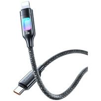 Usams Sj749 Usb-c į Lightning kabelis, 30w, 1.2m, pilkas