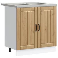 vidaXL Kriaušės pagrindinė spintelė Lucca 2 pcs Amatininkų ąžuolas