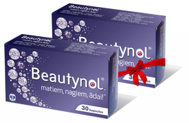 BEAUTYNOL (1+1) kapsulės – 30 vnt. plaukams, nagams ir odai