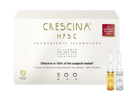 CRESCINA Transdermic 500 Man – 20 ampulių (10+10) plaukų augimui