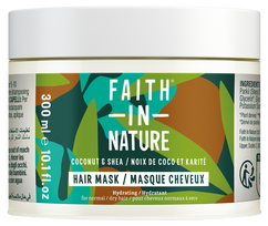 Kokosų ir taukmedžio sviesto plaukų kaukė FAITH IN NATURE, 300 ml