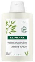 KLORANE Minkštinamasis šampūnas su avižų pieneliu, 200 ml