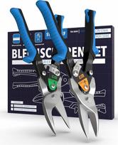 Lakštinio metalo žirklės STONE REEF, tiesiam ir dešiniam pjovimui, rinkinys