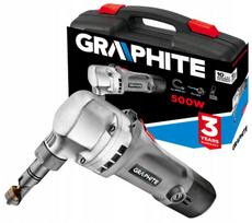 Skardos kirpimo žirklės 500W su dėklu GRAPHITE 59G401