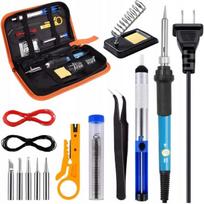Lituoklio rinkinys PRECISION SOLDERING IRON 60W su lagaminėliu, alavo siurbtuku ir dideliu stovu