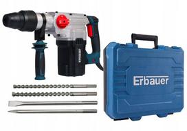 Perforatorius ERBAUER 1500 W SDS MAX, 11 J, su grąžtais, kalteliais ir lagaminu