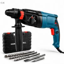 Perforatorius SDS+, 2600 W, 4 J smūgis, 4 režimai, su lagaminėliu ir grąžtais